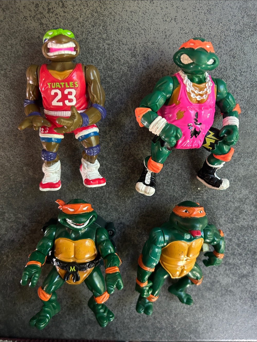 Vintage 1989/1991 Teenage Mutant Ninja Turtles Action Figures lot